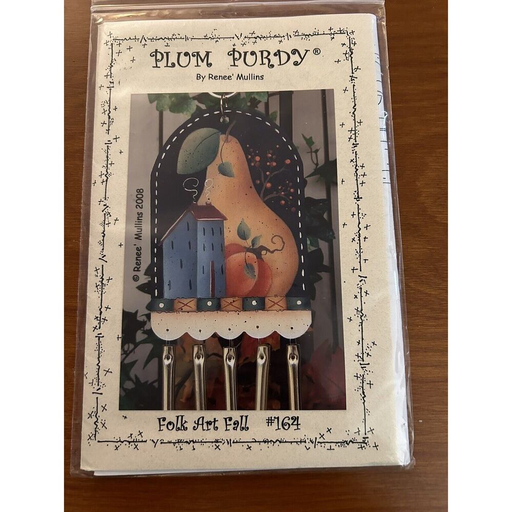 Plum Purdy Designs Folk Art Fall Chimes #164 Pattern/Instructions 2008